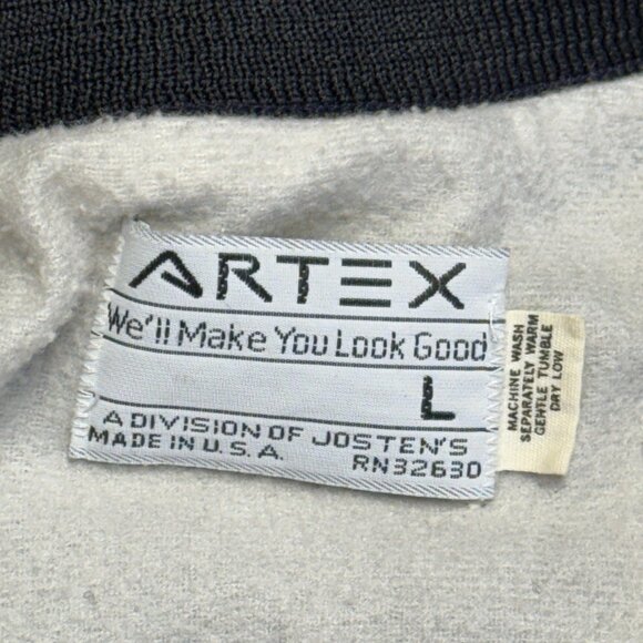 Vintage 80s ROTC Bomber Jacket Mens Large Black Satin Embroidered Military - Picture 16 of 16